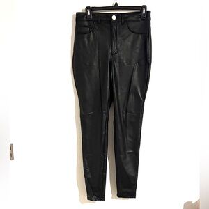 🌺INC International Size 6 Black Faux Leather Pants